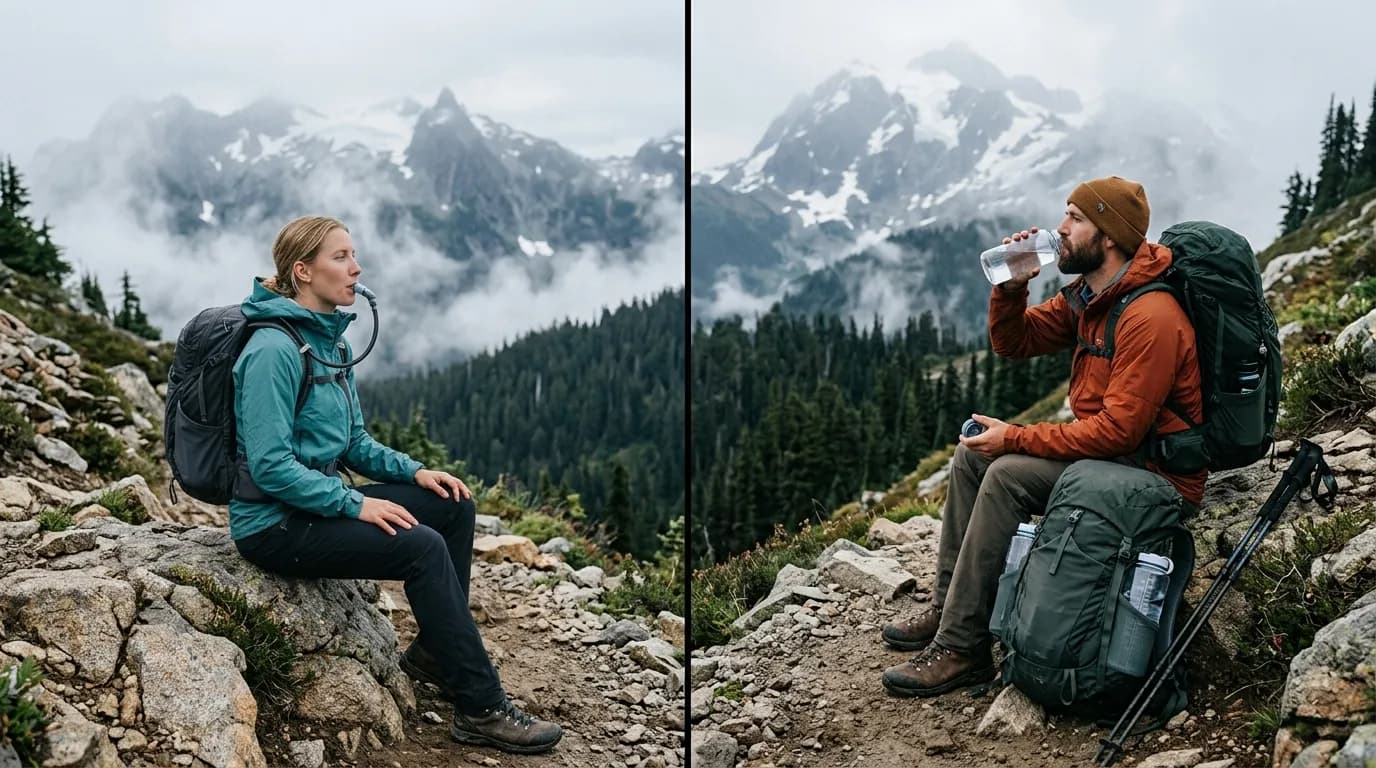 Hydration Pack vs Water Bottles on the Trail